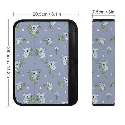 Universal Fit Cute Koala Purple Blue Seat Belt Shoulder Pad for Adult Use, Most Cars, 1 Pair Harness Pads Strap Anti-Slip Pad - color: Pattern 944