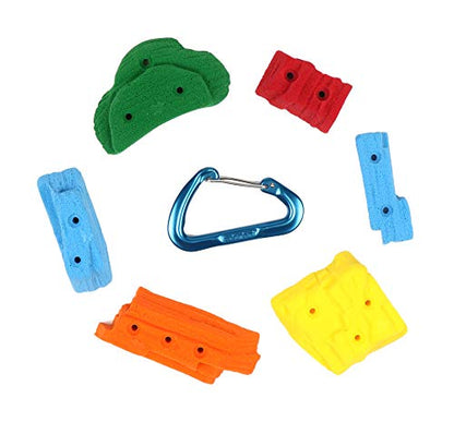 Atomik Rock Climbing Holds Set of 6 Screw-On Sandstones in Assorted Bright Tones
