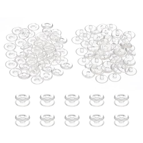 PATIKIL M5x2.5mm Plastic Binding Post, 50 Sets Plastic Chicago Screws Binding Screw Rivet Post Press-on Buckle for Leather Scrapbook Photo Albums, Transparent - color: Transparent, size: M5x2.5mm