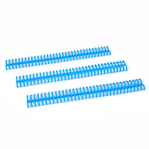 Rayson PROC1530BU Click Binding Spines, 3:1 Pitch, 120 Sheets Binding Capacity, 3/5" Diameter, Blue, 30/Box - color: Blue