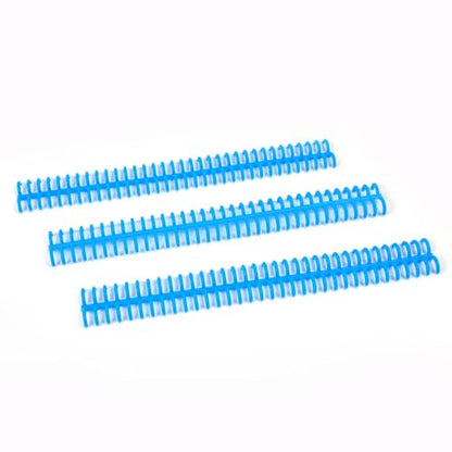 Rayson PROC1530BU Click Binding Spines, 3:1 Pitch, 120 Sheets Binding Capacity, 3/5" Diameter, Blue, 30/Box - color: Blue
