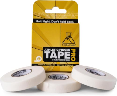 Friction Labs Athletic Finger Tape PRO – Latex-Free Athlete Tape for Grip Performance - Perfect for Rock Climbing Tape, BJJ, Weightlifting, Gymnastics & More - 3 Rolls 0.5" x 10 Yds (30 Yds Total) - color: Finger Tape Pro