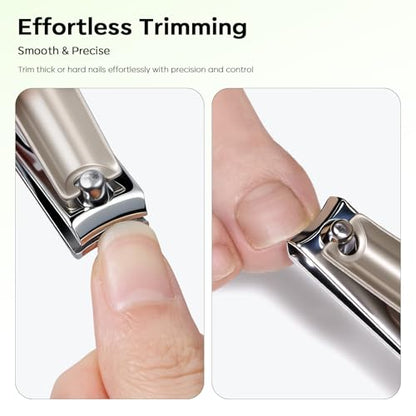 FAMILIFE Manicure Kit for Women, 9 Pcs Carbon Steel Nail Grooming Kit with Compact Case, Stylish Green Travel Manicure Set for Home, On-the-Go Care, Daily Use Nail Clipper Set (Green) - color: Green