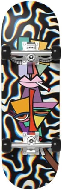 Wooden, pro Fingerboard 29mm Mini handboard、Premium Fingerboard Ideal for Dexterity maneuvers (Abstraction) - color: Abstraction