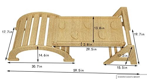 Avenlur Maple 5-in-1 Montessori Climbing Set - Baby Climbing Gym - Foldable Triangle Ladder, Rock Climbing Ramp, Arch Climber, Slide, Rocker - Indoor Gym for Ages 3mo to 36mo