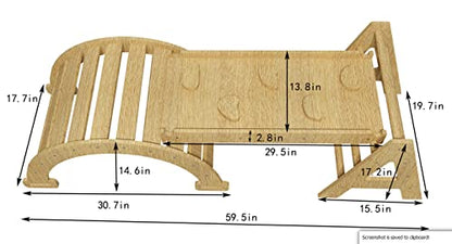 Avenlur Maple 5-in-1 Montessori Climbing Set - Baby Climbing Gym - Foldable Triangle Ladder, Rock Climbing Ramp, Arch Climber, Slide, Rocker - Indoor Gym for Ages 3mo to 36mo