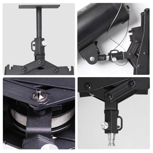 XPSYQIC Photography Ceiling Rail System 2M Lifting Constant Force Hinge kit | Safety Rope Accessories for Live Broadcast Studio Photography Flash Specialized Equipment