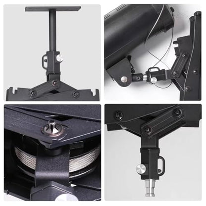 XPSYQIC Photography Ceiling Rail System 2M Lifting Constant Force Hinge kit | Safety Rope Accessories for Live Broadcast Studio Photography Flash Specialized Equipment