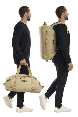 Thule Chasm Duffel bag, Weather-resistant materials, Easy packing, Converts to backpack, Internal pockets, Travel-ready - color: Gentle beige, size: 40L