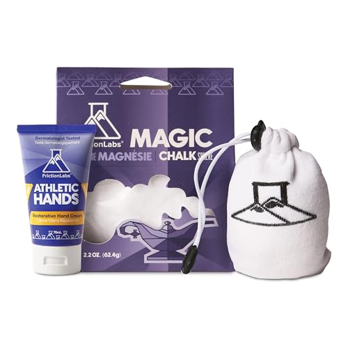 Friction Labs Perform and Recover Bundle – Magic Chalk Ball + Athletic Hands Hand Cream – Grip + Skin Care for Climbing, Weightlifting, Crossfit & Gymnastics