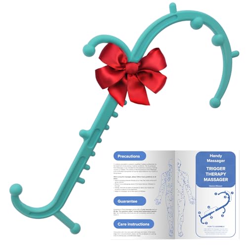 Ranarose Deep Tissue Back & Neck Massager - Back Massager Stick for Pain Relief, Muscle Knot Remover, Trigger Point Massage Tool for Full Body, Shoulders, Legs - Pressure Point Massage Tool - color: Turquoise