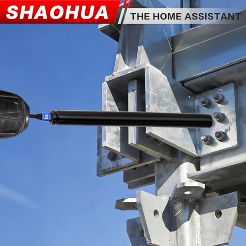 3/4"(19mm) Nut Driver 6" & 12", Deep Nut Runner Hollow Socket with 1/4" Hex Shank Adapter, 1/2" Drive 3/4 Socket for Ceiling Long Threaded Rod Bolts, Ductwork, 2 Lengths for Overhead Fastening - size: A. 3/4(19mm) 6" 12"