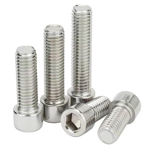 M2-0.4 x 5mm Stainless Steel 201,GB/T 70,Metric Socket Head Cap Bolts Screws, Allen Socket Drive,Hex Socket Cap Screw,Machine Full Thread for Bike Water Bottle Cage Holder Bracket Rack,50 Pcs - size: M2-0.4 x 5mm（50 Pcs）