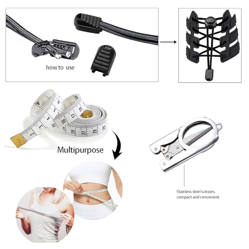 42 Pcs Cord Locks End Spring Toggle Stopper Zipper Pull Ends Fastener Buttons with 18 Yard Elastic Bungee Cord Stretch String for Drawstring, Shoelaces, Pants, Backpack, Bags, Luggage, DIY Crafting