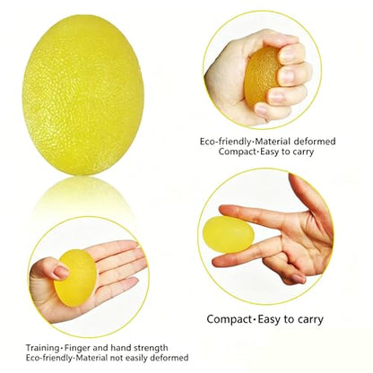 Stress Balls Squeeze Balls for Hand Strengthening Devices with Different Resistance Levels for Finger Forearm Wrist Exercise Relaxation and Pain Relief - color: Oval Red Blue Green 25-30-35