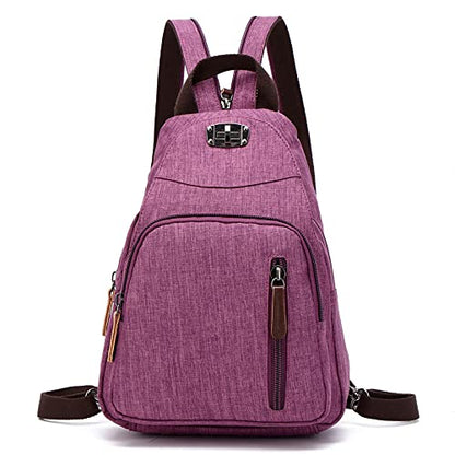 FANDARE Retro Sling Chest Backpack Multipurpose Crossbody Shoulder Bag - color: Purple