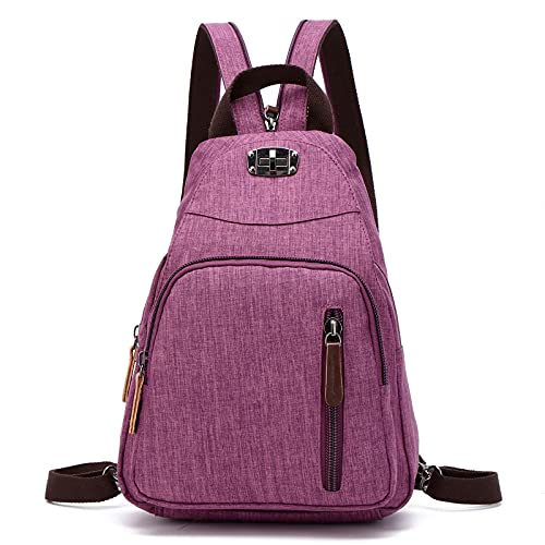 FANDARE Retro Sling Chest Backpack Multipurpose Crossbody Shoulder Bag - color: Purple