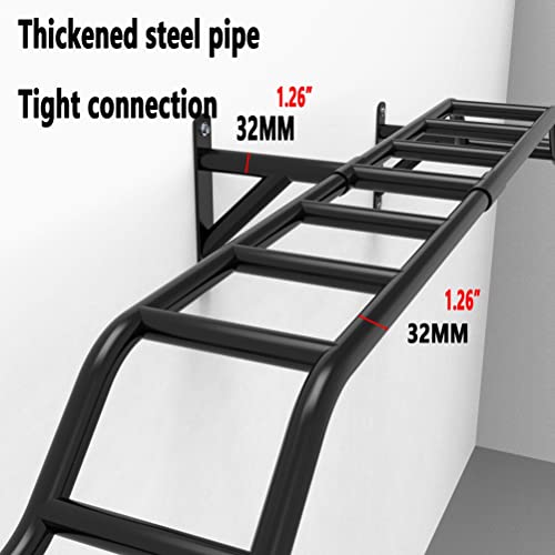 Wall Mounted Pull Up Bar, Heavy Duty Steel Climbing Frame/Parallel Bars/Horizontal Bars, home gym strength training fitness bar, Load 300kg