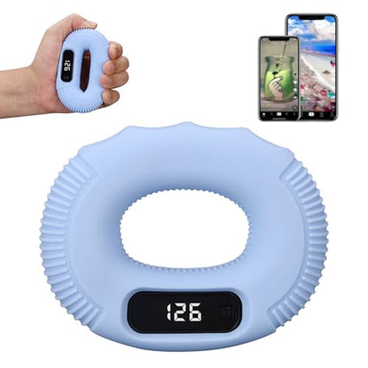 Hand Grip Strengthener, Grip Strength Trainer, Finger Exerciser Set, Forearm Grip workout, Silicone Hand Gripper, Great for Rock Climbing, Rehabilitation Training, Home and office