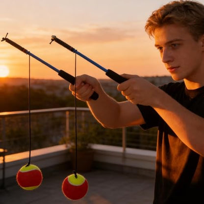 Shoulder Reliever Ball System Arm Relief Fitness Equipment | Shoulder Stretch Ball with Rod for Adults Men Women Indoor Outdoor Home Living Room Gym Office Fitness