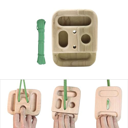 Portable Climbing Hangs Board Light Weight Indoor Outdoor Wood Hangs Board Finger Training Board Finger Grip Strengthene