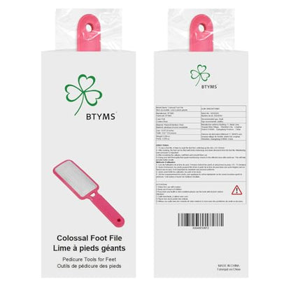 Colossal Foot File Foot Scrubber Pedicure Tools Professional Foot Rasp Grater Callus Remover Heal Scrapper for Cracked Skin - color: Pink