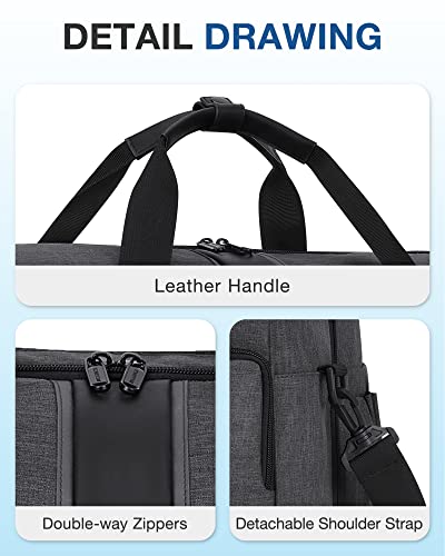 Gym Bag, BAGSMART Duffle Bag for Travel Duffel Bag, Carry on Weekender Overnight Bag with Trolley Sleeve, Personal Item Travel Bag, Sports Gym Tote Bag, Shoe Bag-Blck Grey - color: Black Grey