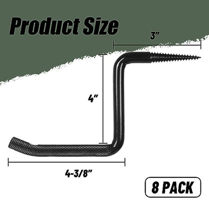 Highwild 4-Inch Screw-in Tree Step Blinds Step Up Climbing Tree - Pack of 8 | 800 LBS Rated Anti-Slip Climbing Steps with Sharp Self-Tapping Threads and Knurled Grip for Hunting