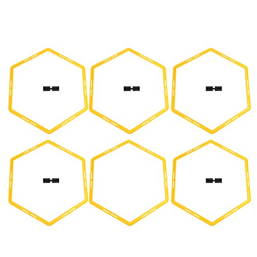 Outroad Speed Agility Training Ladder Rings Set,6Pcs Agile Ring Polygon Physical Training Hexagonal Step Suit Football Equipment