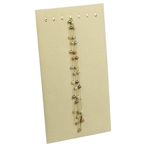 7 Hook Beige Jewelry Necklace and Chain Hang Board