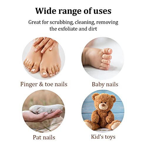 Travel Foot Care Kit – Callus Remover Foot Cream Travel Pack + Wooden Cleaning Finger Nail Brush with Nylon Charcoal Bristles & Hanging Rope