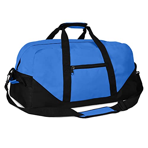 21" Large Duffle Bag with Adjustable Strap - color: Royal Blue