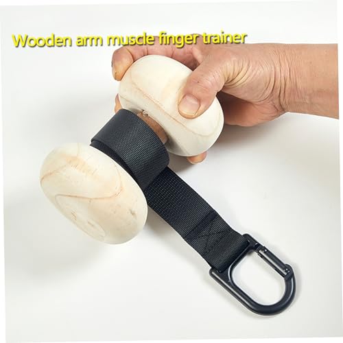 Adjustable Forearm Trainer with Natural Wood Handle – Wrist Roller Forearm Exerciser for Grip Finger & Arm Stability Training