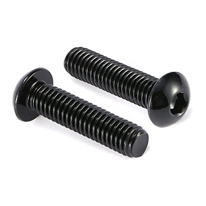 3/8-16 x 1-1/2" Button Head Socket Cap Bolts Screws, 20Pcs 304 Stainless Steel 18-8, Allen Hex Drive, Black Oxide by SG TZH(with Hex Spanner) - size: 3/8-16 x 1-1/2"