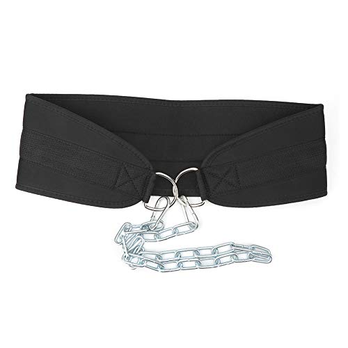 Dip Belt, Weighted Strength Training with Steel Chain Pull Up Belt Supports 200lbs for Gym Workout Pull Ups Chin Ups Bodybuilding