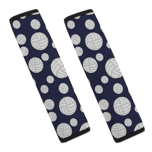 2 Pack Volleyball Sport Blue Car Seat Belt Pad Soft Padded Automotive Seat Belt Protector for Child, Stroller Pushchair High Chair, Shock Absorption - color: Pattern 340