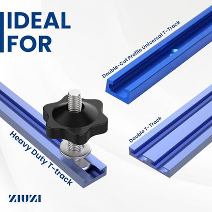 10 Sets of 1/4"-20 T Track Knob Kit, Star Knobs Kit Include 1/4-20 Threaded Bolts with Washers and Star Knobs, T Track Accessories for Woodworking Jigs and Fixtures - size: 1/4"-20 inch 10 Sets, 1-1/2" Length