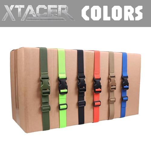 XTACER 1 Inch Molle Backpack Accessory Strap Luggage Straps Cover Strap Sleeping Bag Strap with Buckle (Green, 60) - color: GREEN, size: 60 Inches