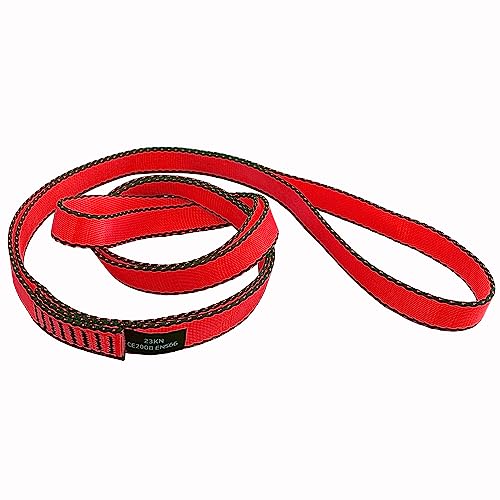18MM Nylon Climbing Slings Runners 23 kN Strong Webbing Straps for Rock Climbing, Rappelling, Swing, Yoga Hammock etc - color: 1PC Red, size: 24inch/60cm