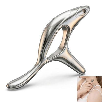 Trigger Point Massage Tool,Stainless Steel Muscle Scraper Tool,Gua Sha,Fascia Blaster for Body Pain Relief,Items Thumb Saver Acupressure Tool,Fascia Release Tools for Full Body Pain Relief