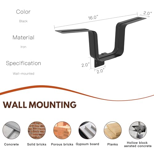 YOWOS Wall Mounted Shoe Rack, 6 Pack Floating Sneaker Display Shelf, Iron Wall Shoe Holder for Shoes, Boots, Heels, Space Saving Organizer (Black/White) (White) - color: White