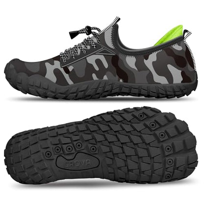 Built-in Heel Grips Water Shoes for Kids Girls Boys Hiking Wide Barefoot Swim Beach Pool Big Kid - color: Classic Camouflage, size: 9 Toddler