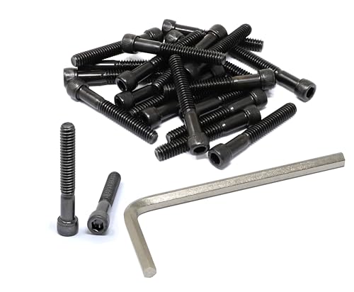 iexcell 20 Pcs 1/4-20 x 1-3/4" Partially Threaded Alloy Steel 12.9 Grade Hex Socket Head Cap Screws Bolts Kit, Black Oxide Finish - size: 1/4-20 x 1-3/4" ( Partially Threaded )