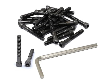 iexcell 20 Pcs 1/4-20 x 1-3/4" Partially Threaded Alloy Steel 12.9 Grade Hex Socket Head Cap Screws Bolts Kit, Black Oxide Finish - size: 1/4-20 x 1-3/4" ( Partially Threaded )