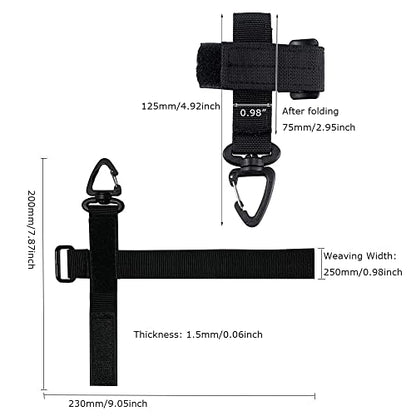 FAZee Glove Holder for Duty Belt Gloves Strap Work Gloves Safety Clip Outdoor Tactical Glove Keeper Climbing Rope Storage with 360° Swivel Hook Buckle