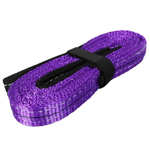 Lift Sling Straps,1" x 14' 2-Ply Heavy Duty Flat Eye Lift Sling | Twist Eye Polyester Lifting Sling Straps Nylon Tree Saver Recovery Strap Web Slings Rigging Moving Tow Hoisting Gear Strap - color: Purple, size: 1" x 14'