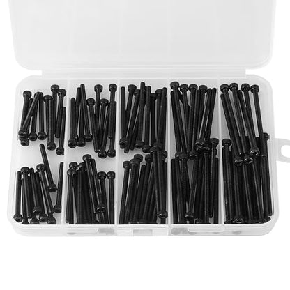 M3 x 30mm 35mm 40mm 45mm 50mm Hex Socket Head Cap Screws Bolts, 12.9 Grade Alloy Steel, Black Oxide Finish, Metric Allen Hex Drive, Machine Fully Threaded, Assortment Kit 100PCS - size: M3 x 30/35/40/45/50mm (100PCS)