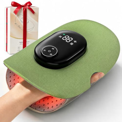 Hand Massager with Heat and Compression, Finger Stretch&Knuckle Stretching, 4 Massage & 5 Compression & 3 Temperatures Modes, Gifts for Women Men (Green) - color: Green26