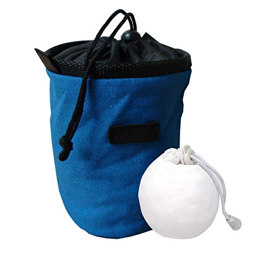 Chalk & Bag Combo for Gymnastics, Climbing, and Weight Lifting (Refillable, Multiple Colors) - color: Blue