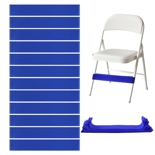 Chair Bands for Kids with Fidgety Feet, 12 Packs Sensory Chair, Fidgets for Classroom, Sensory Room Must Haves Fidget Chair Bands (BLUE) - color: BLUE